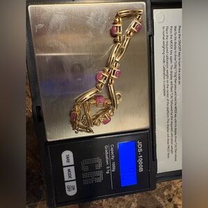 925 Gold and ruby Women's Bracelet